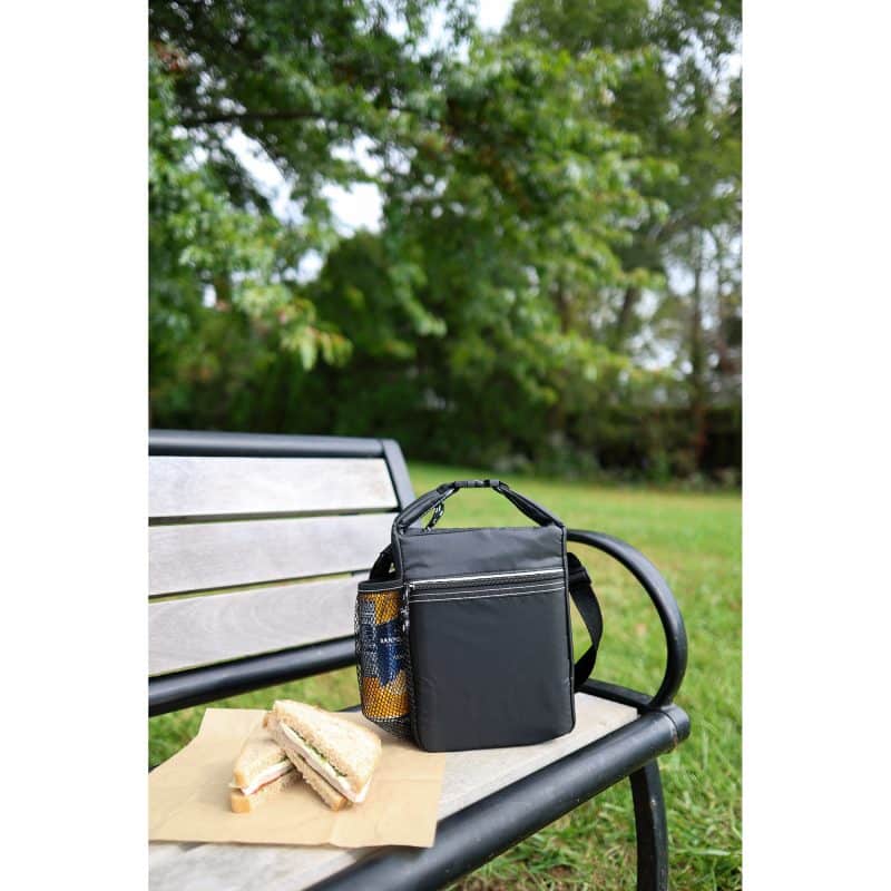 Custom Spirit Lunch Cooler - Black with Company Logo - Personalized Bulk Corporate Gift - 4