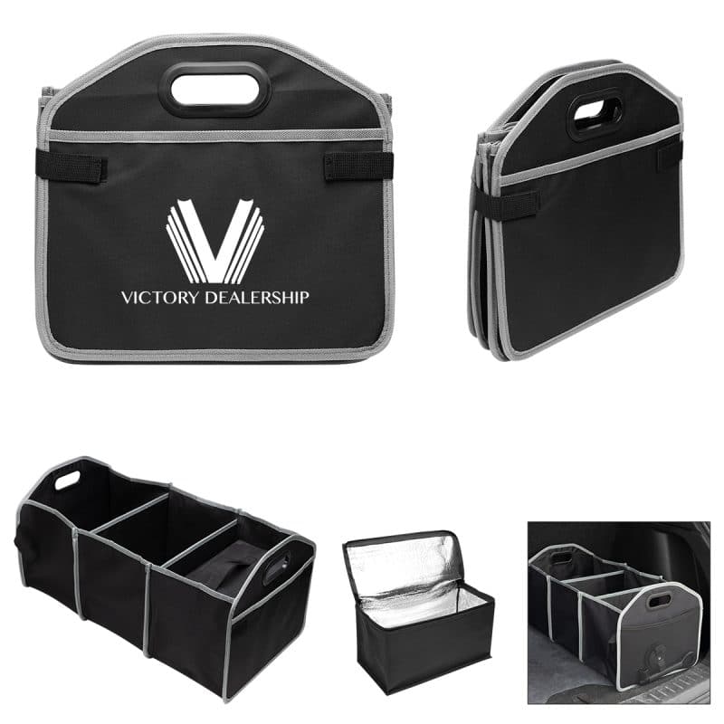 Custom Trunk Organizer With Cooler Bag with Company Logo - Personalized Bulk Corporate Gift - 5