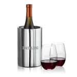 Custom Jacobs Wine Cooler & Laurent Stemless Wine with Company Logo - Personalized Bulk Corporate Gift
