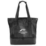 Custom RPET Mesh Beach Cooler Tote with Company Logo - Personalized Bulk Corporate Gift