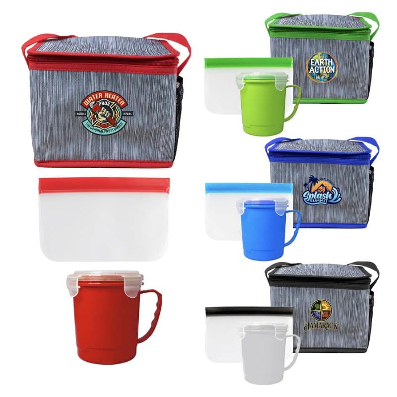 Custom Soup & Snack Cooler Set with Company Logo - Personalized Bulk Corporate Gift