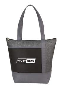 Custom Chrome 9-Can Non-Woven Insulated Cooler Lunch Bag with Company Logo - Personalized Bulk Corporate Gift