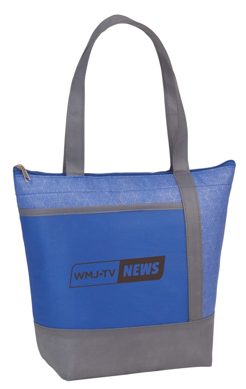 Custom Chrome 9-Can Non-Woven Insulated Cooler Lunch Bag with Company Logo - Personalized Bulk Corporate Gift - 8