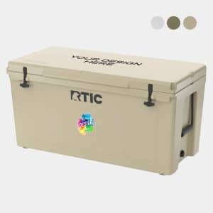 Custom 145 QT RTIC® Ultra-Tough Insulated Hard Cooler Ice Chest 41.75" x 17.25" with Company Logo - Personalized Bulk Corporate Gift