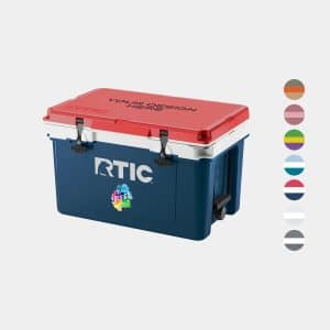 Custom 32 QT RTIC® Insulated Ultra-Light Hard Cooler Ice Chest 23" x 14.5" with Company Logo - Personalized Bulk Corporate Gift