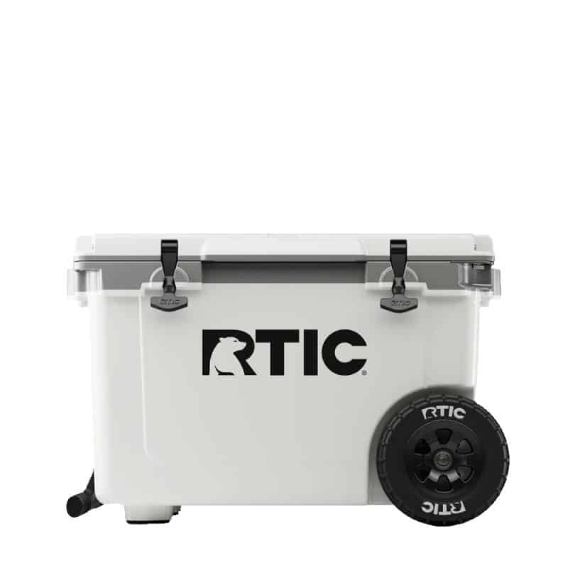 Custom 52 Qt. RTIC Ultra Light Cooler with Wheels with Company Logo - Personalized Bulk Corporate Gift - 1