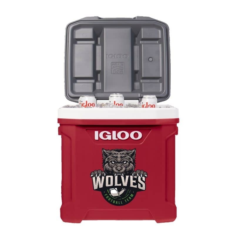 Custom 60 Qt. Igloo® Latitude Roller Cooler with Company Logo - Personalized Bulk Corporate Gift - 5