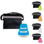 Custom Black Graph Portion Control Lunch Set with Company Logo - Personalized Bulk Corporate Gift - 1