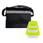 Custom Black Graph Portion Control Lunch Set with Company Logo - Personalized Bulk Corporate Gift - 7