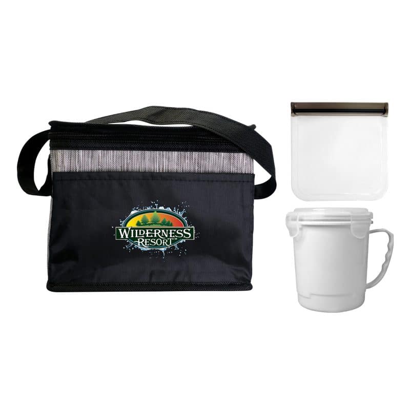 Custom Black Graph Soup & Sandwich Set with Company Logo - Personalized Bulk Corporate Gift - 4
