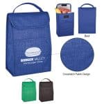 Custom Crosshatch Lunch Bag with Company Logo - Personalized Bulk Corporate Gift