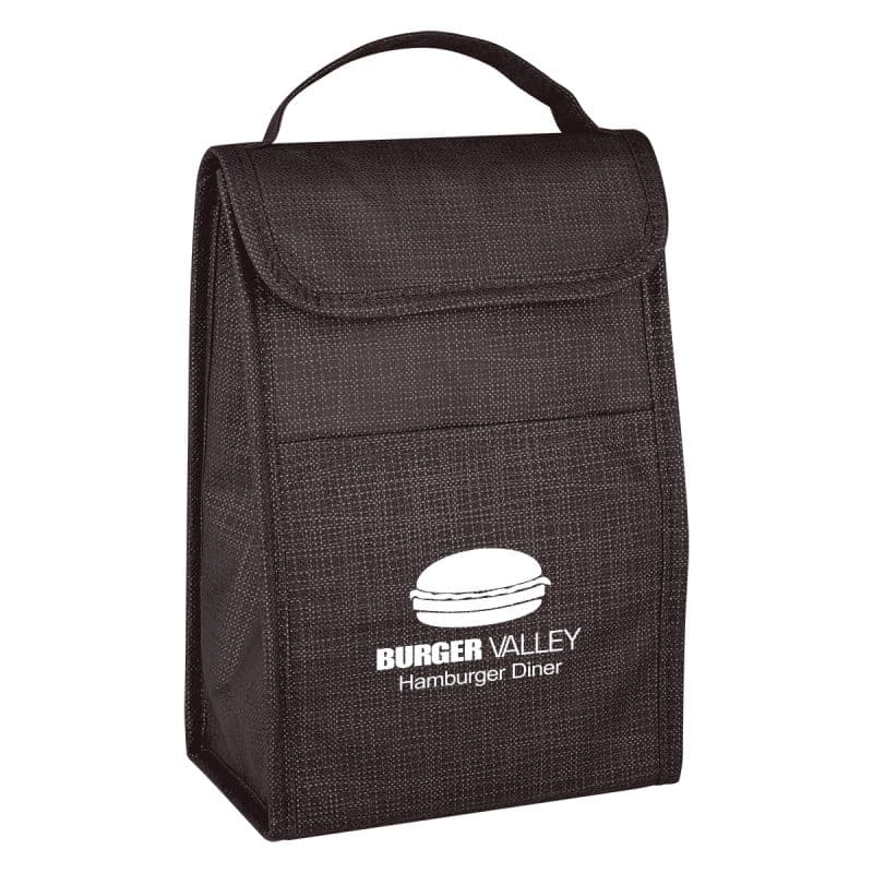 Custom Crosshatch Lunch Bag with Company Logo - Personalized Bulk Corporate Gift - 5