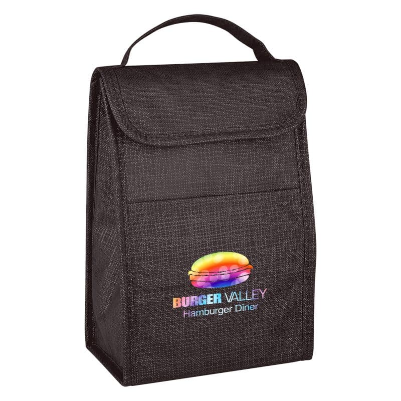 Custom Crosshatch Lunch Bag with Company Logo - Personalized Bulk Corporate Gift - 7