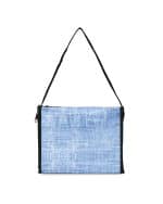 Custom Denim Pattern Non-Woven 6-Pack Lunch Cooler Bag with Company Logo - Personalized Bulk Corporate Gift - 1