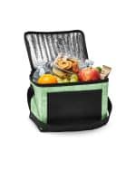 Custom Denim Pattern Non-Woven 6-Pack Lunch Cooler Bag with Company Logo - Personalized Bulk Corporate Gift - 5