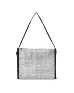 Custom Denim Pattern Non-Woven 6-Pack Lunch Cooler Bag with Company Logo - Personalized Bulk Corporate Gift - 6