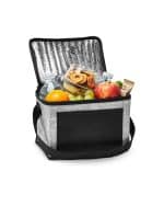 Custom Denim Pattern Non-Woven 6-Pack Lunch Cooler Bag with Company Logo - Personalized Bulk Corporate Gift - 7