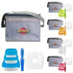 Custom Gray Graph Chilled Lunch Set with Company Logo - Personalized Bulk Corporate Gift