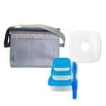 Custom Gray Graph Chilled Lunch Set with Company Logo - Personalized Bulk Corporate Gift - 3