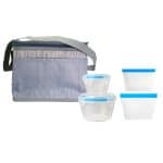 Custom Gray Graph Nested Bagged Lunch Set with Company Logo - Personalized Bulk Corporate Gift - 3