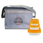 Custom Gray Graph Portion Control Lunch Set with Company Logo - Personalized Bulk Corporate Gift - 8