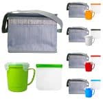 Custom Gray Graph Soup & Sandwich Set with Company Logo - Personalized Bulk Corporate Gift - 1