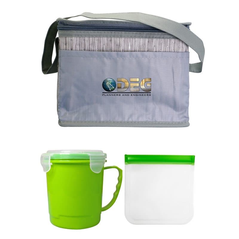 Custom Gray Graph Soup & Sandwich Set with Company Logo - Personalized Bulk Corporate Gift - 2