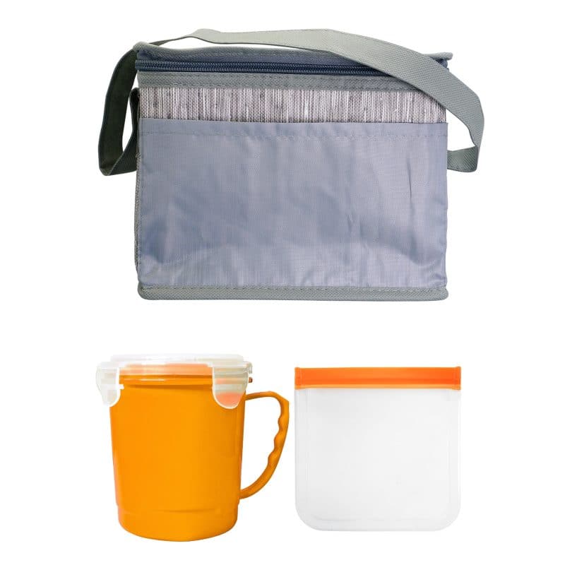 Custom Gray Graph Soup & Sandwich Set with Company Logo - Personalized Bulk Corporate Gift - 7