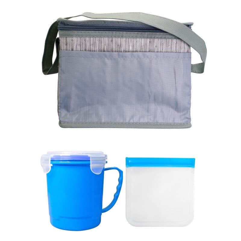 Custom Gray Graph Soup & Sandwich Set with Company Logo - Personalized Bulk Corporate Gift - 9