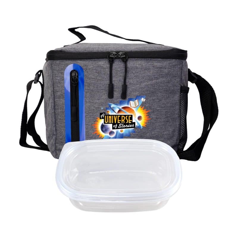 Custom Handy Oval Lunch Set with Company Logo - Personalized Bulk Corporate Gift - 4