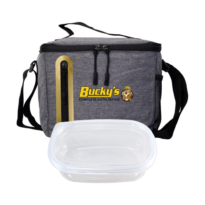 Custom Handy Oval Lunch Set with Company Logo - Personalized Bulk Corporate Gift - 6