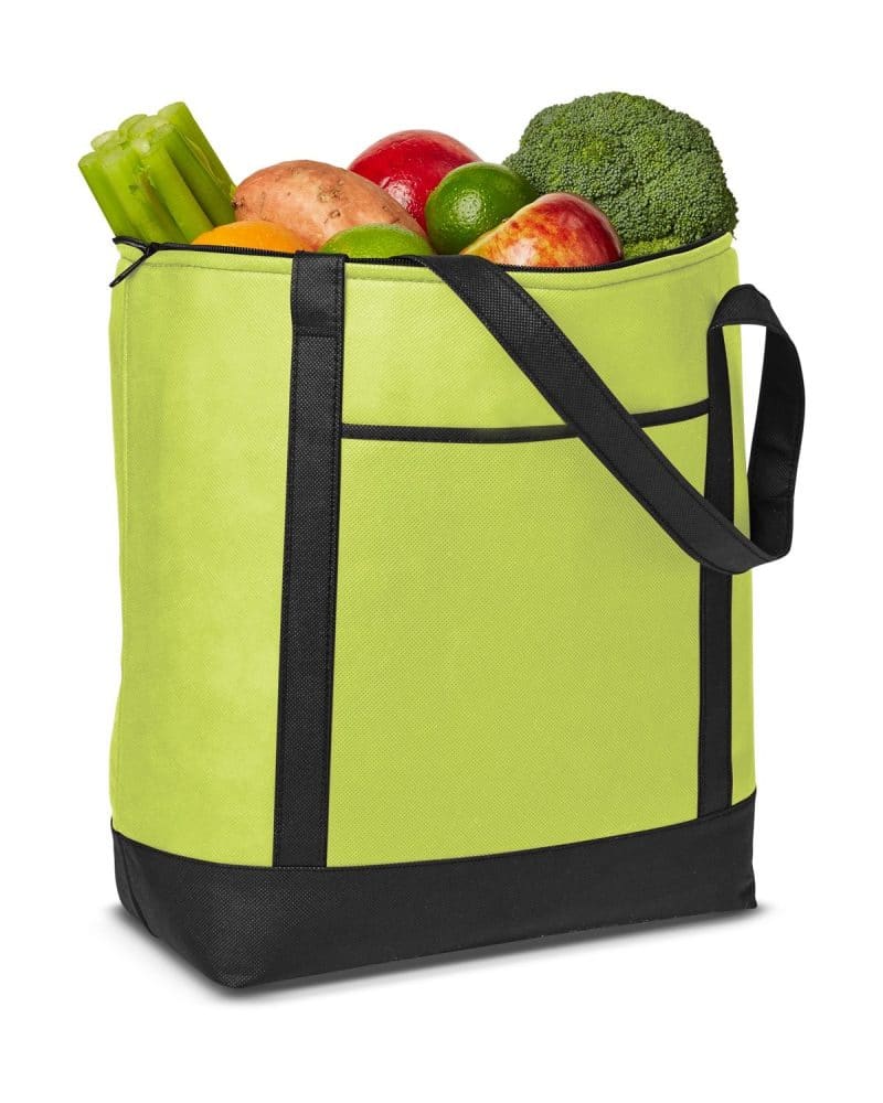 Custom Medium Size Non-Woven Cooler Tote Bag with Company Logo - Personalized Bulk Corporate Gift - 5