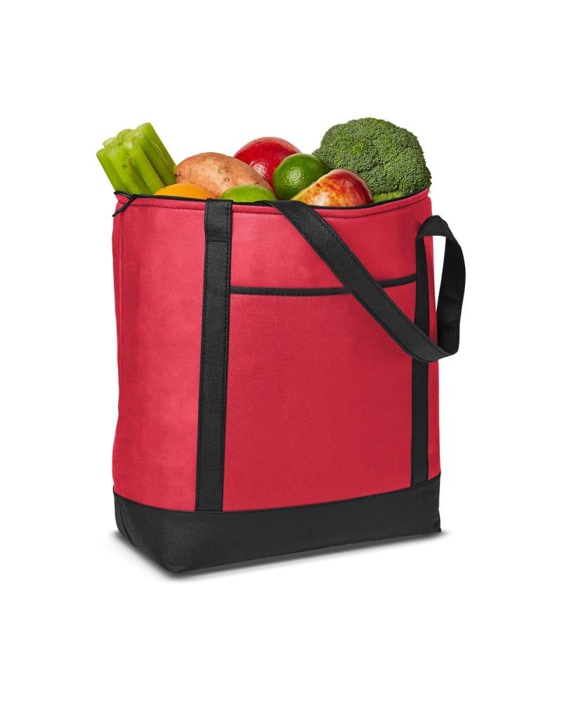 Custom Medium Size Non-Woven Cooler Tote Bag with Company Logo - Personalized Bulk Corporate Gift - 9
