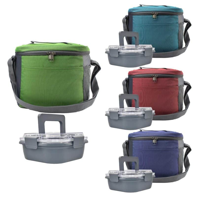 Custom Modern Carry On Lunch Box Kit with Company Logo - Personalized Bulk Corporate Gift - 1
