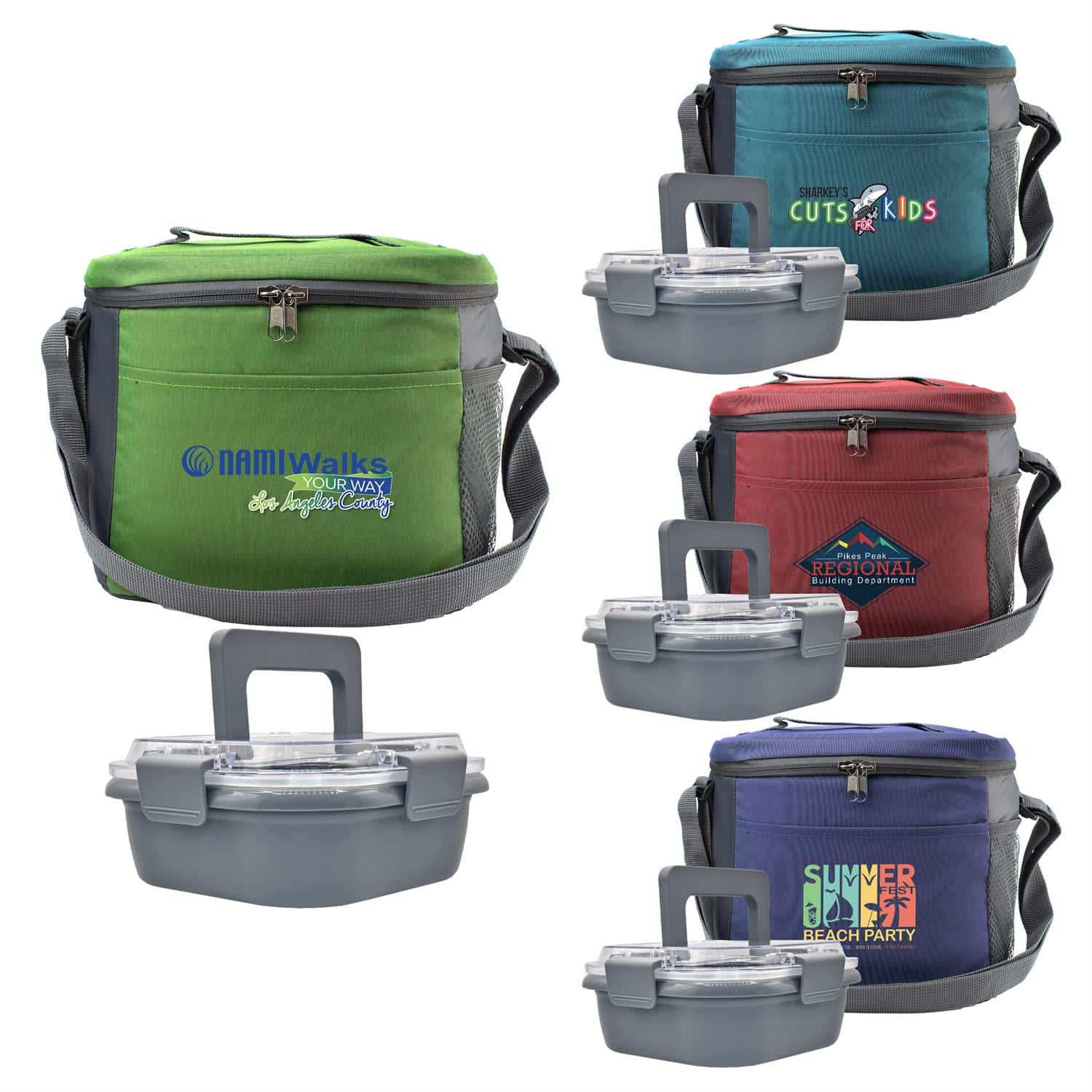 Custom Modern Carry On Lunch Box Kit with Company Logo - Personalized Bulk Corporate Gift