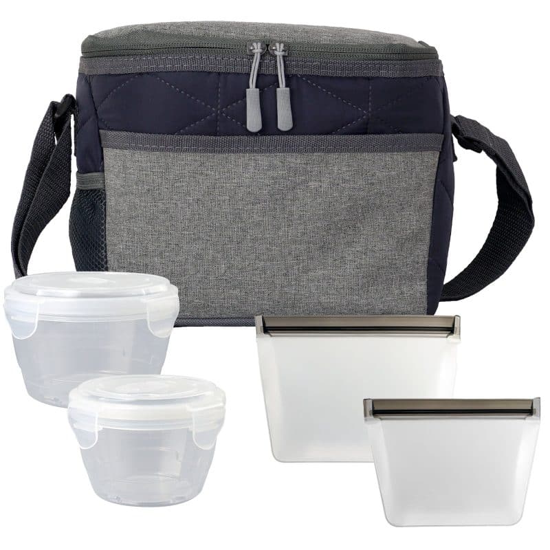 Custom Nested Quilted Sandwich Lunch Set with Company Logo - Personalized Bulk Corporate Gift - 1