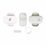 Custom Oishii Bento Box - Grey-Cream with Company Logo - Personalized Bulk Corporate Gift - 3