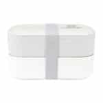Custom Oishii Bento Box - Grey-Cream with Company Logo - Personalized Bulk Corporate Gift - 4