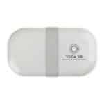 Custom Oishii Bento Box - Grey-Cream with Company Logo - Personalized Bulk Corporate Gift - 5