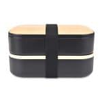 Custom Osaka Bento Lunch Box - Black with Company Logo - Personalized Bulk Corporate Gift - 3