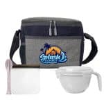 Custom Quilted Noodle & Sandwich Cutlery Lunch Set with Company Logo - Personalized Bulk Corporate Gift