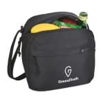 Custom Renew AWARE™ rPET Lunch Cooler - Black with Company Logo - Personalized Bulk Corporate Gift - 2