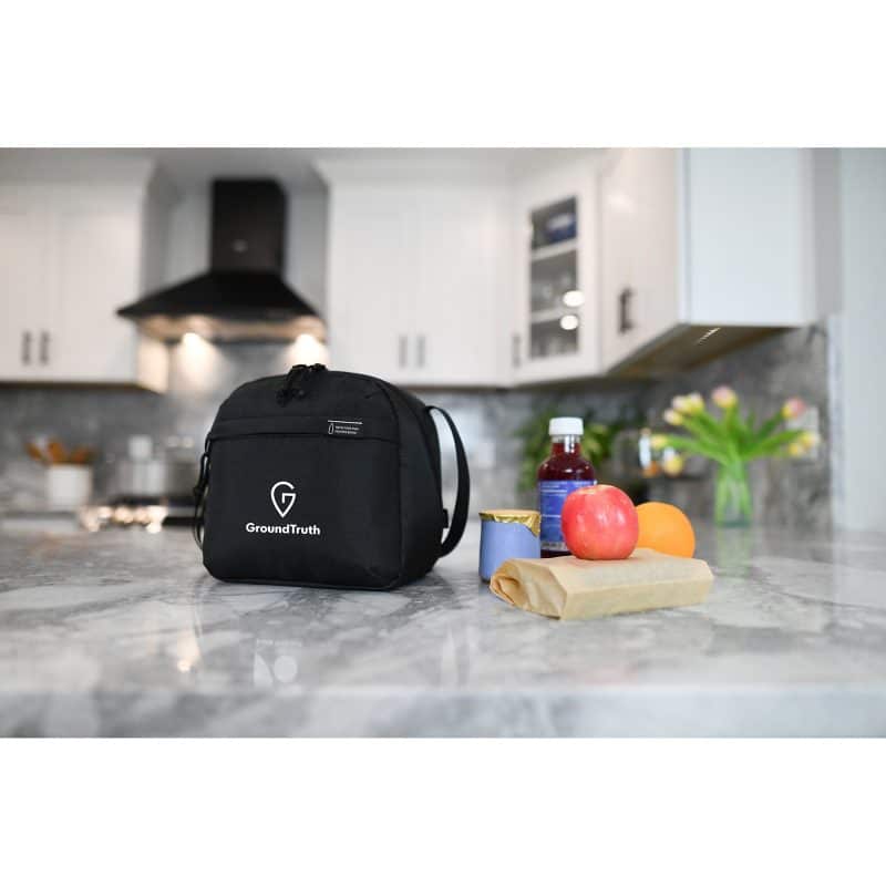 Custom Renew AWARE™ rPET Lunch Cooler - Black with Company Logo - Personalized Bulk Corporate Gift - 4