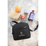 Custom Renew AWARE™ rPET Lunch Cooler - Black with Company Logo - Personalized Bulk Corporate Gift - 6