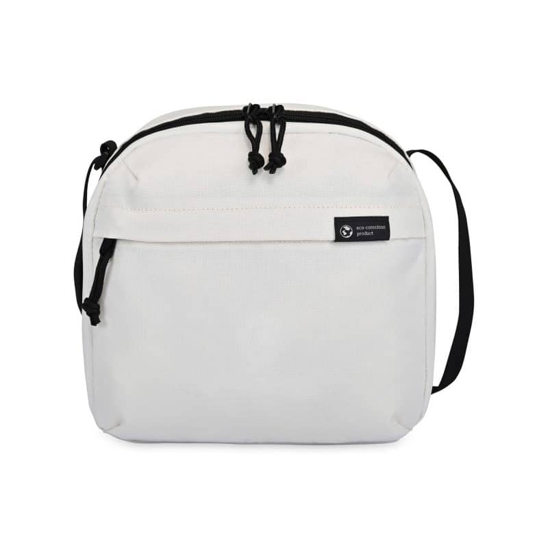 Custom Renew AWARE™ rPET Lunch Cooler - Cream with Company Logo - Personalized Bulk Corporate Gift - 1