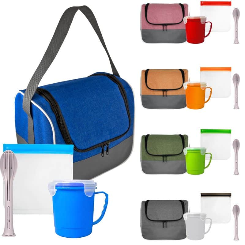 Custom Ridge Lunch & Cutlery Set with Company Logo - Personalized Bulk Corporate Gift - 1