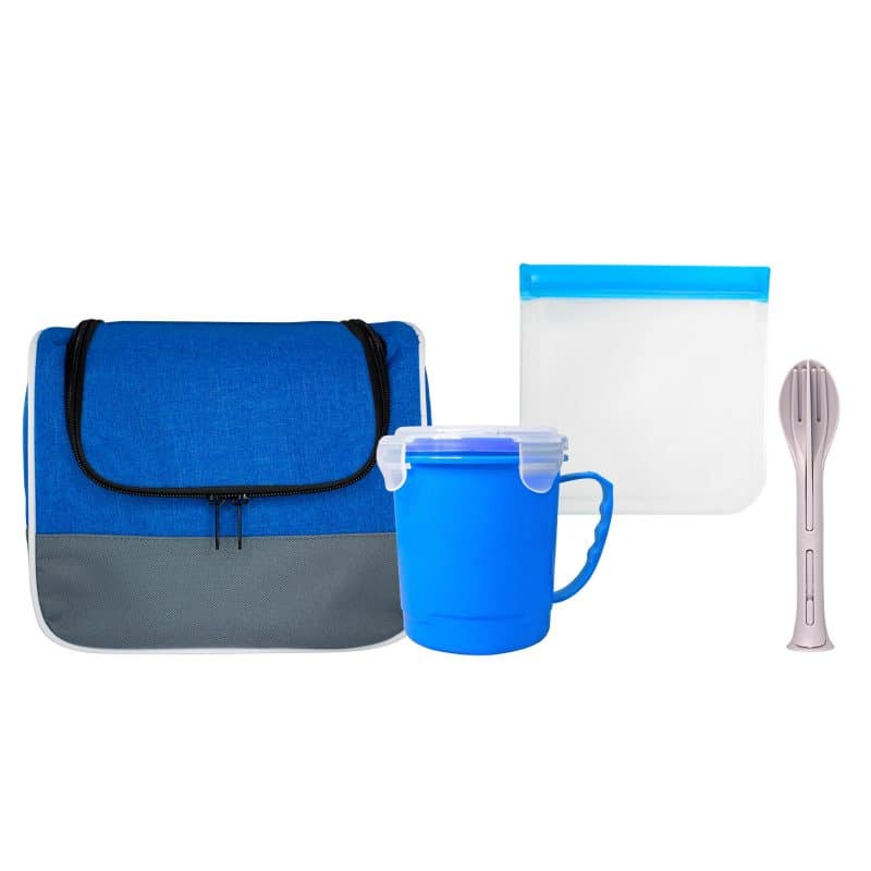 Custom Ridge Lunch & Cutlery Set with Company Logo - Personalized Bulk Corporate Gift - 3