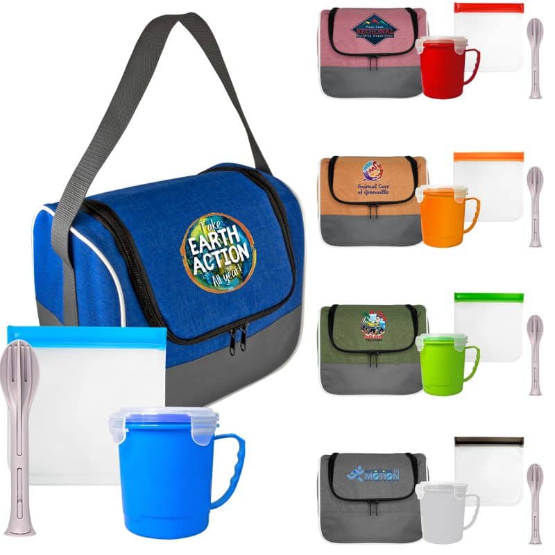 Custom Ridge Lunch & Cutlery Set with Company Logo - Personalized Bulk Corporate Gift