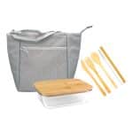 Custom Speck Bamboo Lunch and Cutlery Tote with Company Logo - Personalized Bulk Corporate Gift - 9
