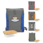 Custom Speck Boomerang Bamboo Lunch Set with Company Logo - Personalized Bulk Corporate Gift